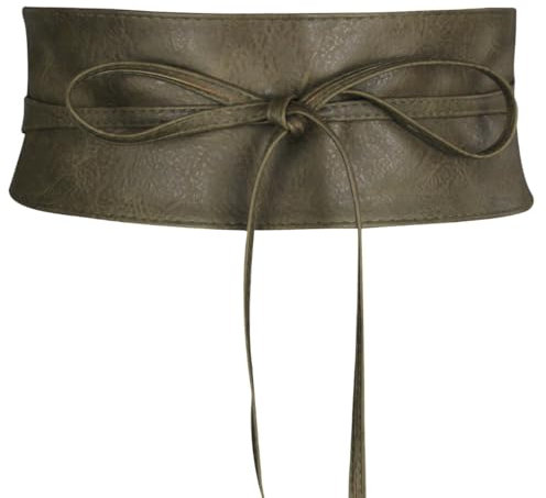 Frentree Damen Taillengürtel, breiter Wickelgürtel Obi Gürtel zum Schnüren Hüftgürtel Bindegürtel