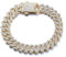 Halukakah 18k Echtgold Plattiert Kubanischer Diamant Gliederarmband Für Männer - Über 300 Labor Diamanten Handset - Breite 12mm Länge 20cm - Mit Geschenkbox