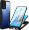CENHUFO für Oppo A74 Hülle, (Nicht für 5G) 360 Grad Schutzhülle Stoßfest Panzerhülle mit Eingebautem Displayschutz Robust Bumper Full Cover Outdoor Case komplett Handyhülle für Oppo A74 4G-Schwarz