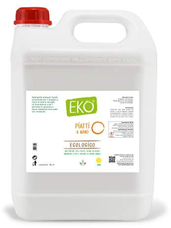 EKO Detergente Lavavajillas Ecológico Manos 5L Limón Depósito