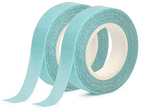 yufana 2 rouleaux Onglets de Ruban d'Extension Cheveux,Forte Adhérence Perruque Ruban Adhésif Ruban d'Extension Cheveux Perruque Adhésive Clair Etanche Ruban Adésif,pour Extension de Cheveux