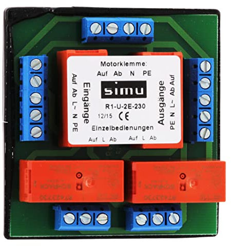 Systemrelais R1-U-2E-230 für Rolladenmotor Rollladenmotor Rolladenantrieb Rohrmotor Rohrantrieb