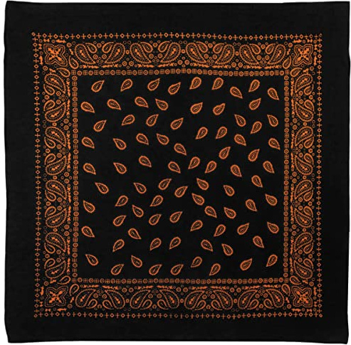 Red X Unisex XL Baumwolle Paisley Bandana Lakritz-Kollektion, Orange, Einheitsgröße