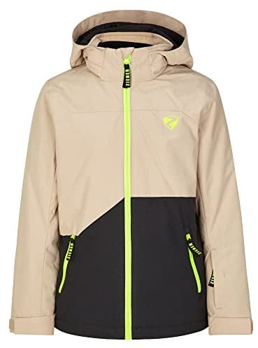 Ziener Jungen ANDERL Ski-Jacke, Winter-Jacke | wasserdicht, winddicht, warm, cashew washed, 128