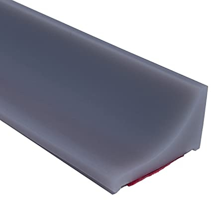 Esufeir 118/3M Grey Wet Room Floor Barrier for Bathroom,Shower Tray | Silicone Shower Dam Door Threshold,Bath Edging Trim Water Retaining Seal Strip,Self-Adhesive Water Stopper for Kitchen Sink