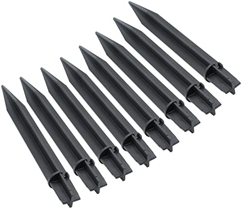 Cionyce 8PCS Torch Stake 8.26 Inch Pathway Light Stake Plastic Path Light Replacement ABS Plastic Stake Solar Stake for Garden, Pathway Lamps(Head Mounting Dia 0.82 Inch)