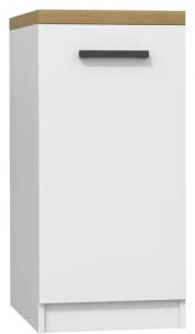 ADGO Set mobile da cucina 200 cm, 60 x 86 x 45 cm, spessore del piano di lavoro 3,2cm, mobile da cucina a battente Artisan bianco opaco/polveroso (fornito in 3 pacchetti) (D-45/82)