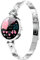 findtime Orologio da donna in acciaio impermeabile con cardiofrequenzimetro e fitness per Android e iOS IP68 impermeabile, argento, Moderno