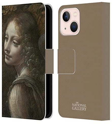 Head Case Designs Licenciado Oficialmente The National Gallery La Virgen de Las Rocas Arte Carcasa de Cuero Tipo Libro Compatible con Apple iPhone 13 Mini
