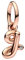Rosa d’oro Ciondolo con Lettera G Dell'alfabeto in Argento Sterling 925 Charm Bead con A alla Z Pendente con Zirconia Cubica Compatibile con Pandora e Europei Bracciale Collane da Donna