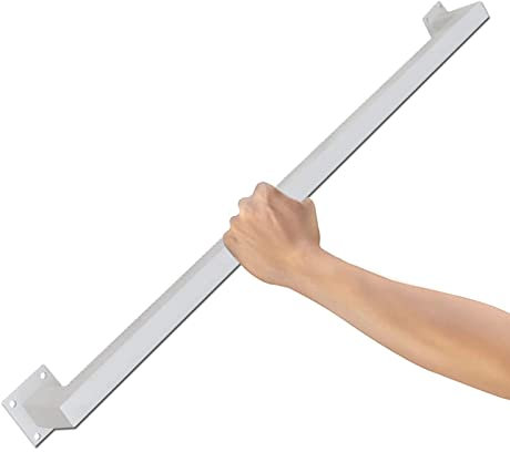 Junvstor Corrimano Moderno Bianco per Ringhiera per Scale, Handrail in Ferro, Senza Finitura, 30 cm - 600 cm