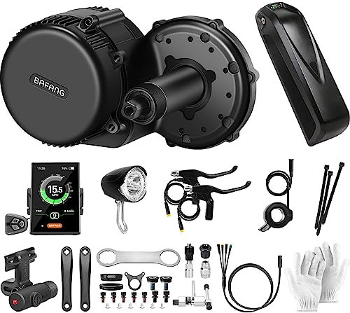 BAFANG Motore centrale BBS01B con batteria 500W 36V kit di conversione ebike Motore G340 C18 Display da 3,5 pollici, batteria 36V 15AH e caricabatterie