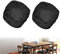 HAOMEEDUO 2 Rivestimento Sedia Ufficio Office Fodera Sedia Ufficio Coprisedie Elasticizzati 38-50 cm Coprisedia da Ufficio Fodere Protettive per Sala da Pranzo Ufficio Bar (Nero)