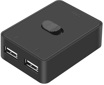 CERRXIAN USB2.0 Switch Switch Adapter, USB KVM Switch Adapter, bidirektionaler USB Sharing Switch 2 in 1 Output/1 in 2 Ausgänge, USB-Switch 2 Computer teilen