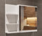 HAJDUK FURNITURE Matt Weiss Badezimmerschrank mit Spiegel und Ablagen, B:60 x H:50 cm Spiegelschrank Bad 1 Tür - Hängeschrank Badezimmer, Links