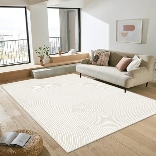 MENGH Teppich Wohnzimmer moderner, Großer Kurzflor Wohnzimmerteppich (Verschiedene Größen und Farben erhältlich) Anti-Rutsch Unterseite, Waschbar bis 30 Grad, Soft Teppich 40x60cm