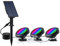 CORESLUX Solar Teichbeleuchtung RGB mit Farbwechsel, 3 Stück IP68 Wasserdichte Tauchstrahler für Gartenteich, Solar Unterwasserbeleuchtung mit RGB Teichlicht als Gartenbeleuchtung und Teichleuchten