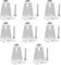 Homoyoyo 8 Sets Fixed Bracket Metal Hold Down Holder Pin Holder Door Window Shade Metal Hold Down Clips Blinds for Doors Roller Window Shades Blind Brackets Fastener Mini Stainless Steel