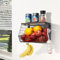 Mefirt Obstkorb, Obstschale für Küchen, Obstkorb Hängend kann als Küche Lagerung Obst Etagere, Kitchen Storage & Organisation, Gemüseregal Wand & stapelbar Lagerung Körbe für Gemüse, Obst, Snacks