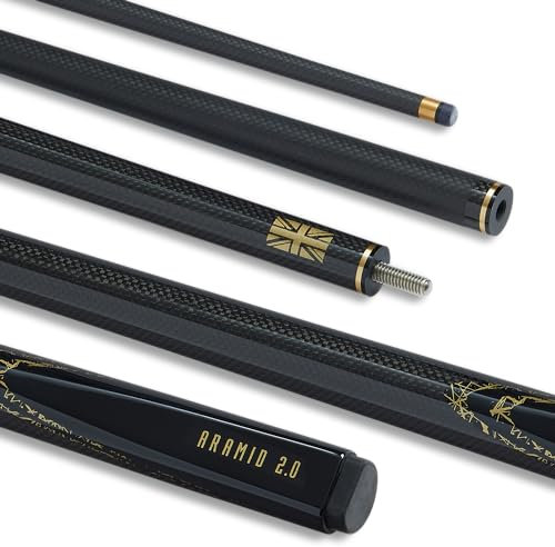 POWERGLIDE Verbundstoff Snooker-Queue, 2.0 Black Carbon Exposed, Full Size-57
