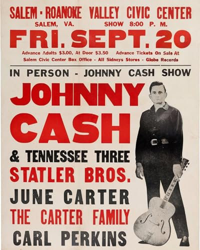 Johnny Retro Vintage 1968 Cash in Person Folsom State Prison Art 40,6 x 50,8 cm ungerahmt Posterdruck (A)