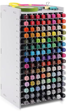 120 Stifte Organizer Schreibtisch, Schreibtisch-Markerhalter, Stifthalter-Organizer mit Herausnehmbarer Trennwand, Marker Aufbewahrung, Kann Beherbergen Signaturstifte,Stifte,Bleistifte,Kunstpinsel