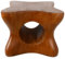 Elly Decor Couchtisch aus Fiberglas für den Innenbereich, mit holzähnlichem Design, robust, wasserdicht, leicht und langlebig, quadratisch, Mehrzweck-Möbel, Braun, 61 x 56 cm