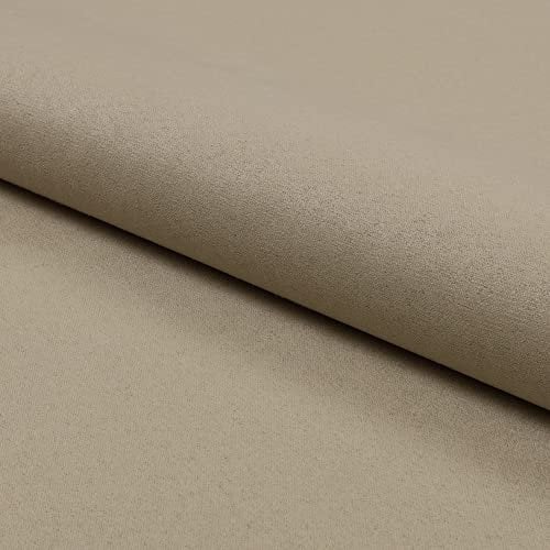 Fabreco NUBUK Polsterstoff Meterware 148 cm breit, 100% Polyester, Gewicht 300 g/lfm, Microfaser, Velourleder ideal als oder Möbelstoff für Sofakissen, Polsterbezüge (Beige)