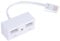 Yingjie Bt Telephone Splitters 2 Way,Telephone Splitter 2 Way Double Phone Socket Adaptor RJ11,White Phone Double Socket Splitter,For Landline telephone, Fax, Modem,Cable Adapter And Converter.