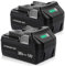 Batterie Lithium-ION Multi-Voltage - Compatible avec Hikoki Hitachi Metabo HPT 18V 36V Cordless Power Tools BSL36A18 BSL36B18 Akku.(2pcs-6000mah)