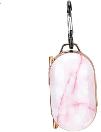 NUOBESTY Wireless Earphone Case Gold Plated Cover for Shockproof Scratch Resistant Carabiner Included Random Style