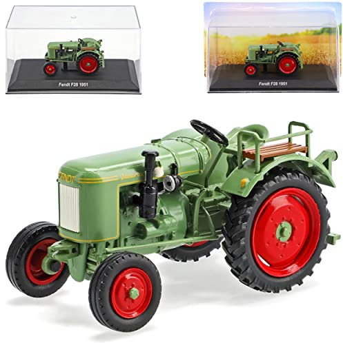 Ixo Defekte Vitrine Fendt F28 Grün Traktor 1951 1/43 Hachette Modell Auto