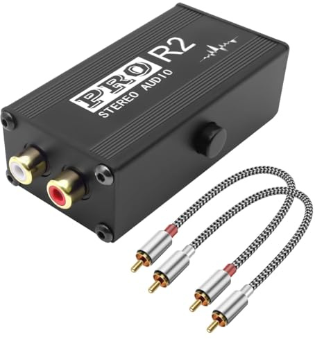 Hoite Filtro antirumore RCA per isolatore di loop di terra per audio per auto, filtro isolatore con cavo RCA audio per sistema stereo domestico