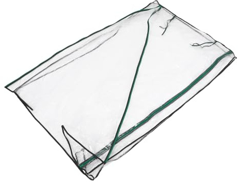 TOGEVAL Petite Serre Extérieur et Mini Serre Intérieur avec Bâche Transparente PVC Réutilisable pour Protéger Les Plantes de Jardin des Intempéries