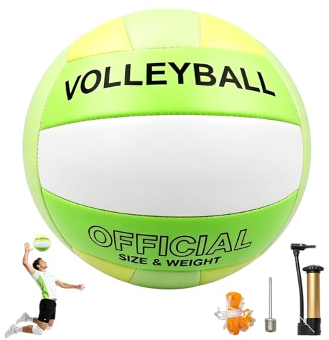 Mineup Volleyball Offizielle Größe 5, Soft Touch Beach Volleyball, Beachvolleyball mit Rucksack und Pump Mesh Bag für Outdoor Indoor Pool Fitnessstudio, Geschenke für Jugendliche