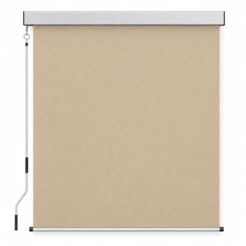 MEGAOFFERTE.IT Tenda Verticale Da Sole Frangivista E Parasole Con Cassonetto In Alluminio E Manovella Rimovibile Idrorepellente Per Balcone Terrazza Veranda 180 X 250 Cm Beige