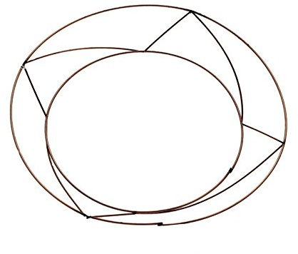 Erhöhter Drahtrahmen für Blumen-/Adventskränze, 5er-Pack, 40,6 cm