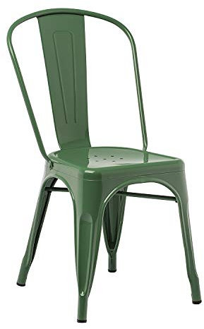 SKLUM Chaise empilable LIX Vert Choux Salle à Manger Cuisine Style Industriel Finition Gloss