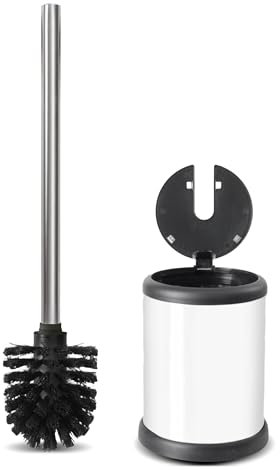 ToiletTree Products Deluxe Toilet Brush with Lid, White