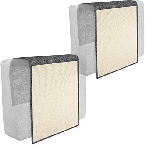 Navaris Set de 2X rascadores para Gatos - Protector de sofá contra arañazos de Gato y Perro - Rascador afilador de uñas de sisal en Gris