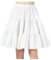 BEAUTELICATE Unterrock Damen 100% Baumwolle Vintage A-Linie Rock Lang Kurz Halbrock mit Spitze Petticoat Unterrock für Dirndl 55CM 75CM 90CM S M L XL XXL (Elfenbein Weiß - 22, S)