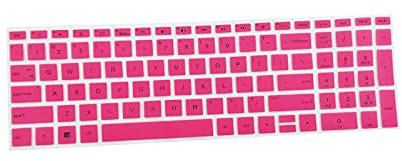 Keyboard cover Keyboard Protection for HP,Waterproof Desktop Keyboard Protective Cover for HP 15.6 Inch BF-Pink