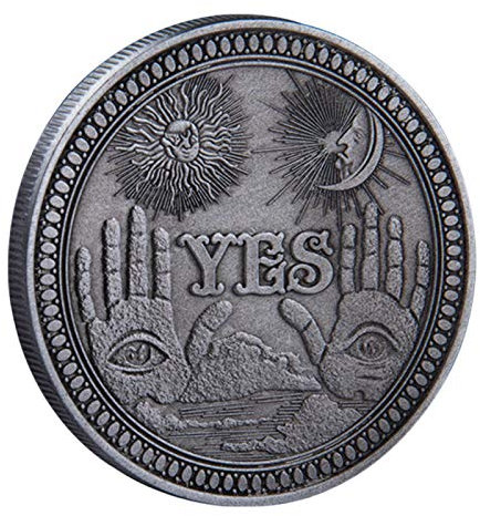 DELITLS Yes No Challenge Münzsammler-Medaillon Souvenir, Entscheidungsmacher (Silber)