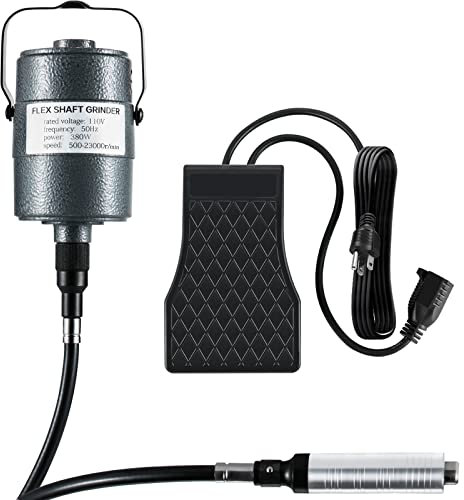 VEVOR Meuleuse Suspendue à Arbre Flexible Polisseur Suspendu Moulin Électrique 0,3-6,5 mm, 500-23000 tr/min, Broyeur à Suspendre pour Meulage Ponçage Polissage Nettoyage Mandrin Moteur Puissant 380 W