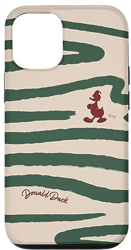 iPhone 13 Pro Disney Donald Duck Retro Vintage Silhouette & Waves Pattern Case
