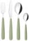 Guzzini - Set 24 posate in acciaio inossidabile, bianco, POP (verde salvia)