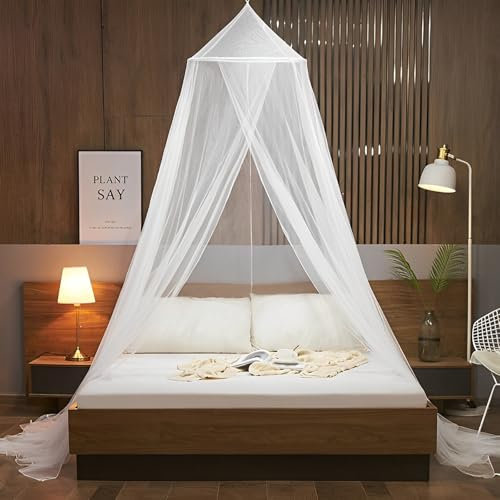 Round 40D Mosquito Net for Travel and Bed - Canopy for Bedroom, Double Bed, Kids - Indoor and Outdoor Prevention