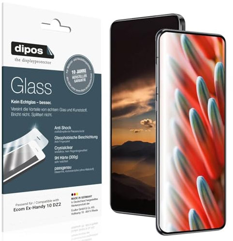 dipos I 2x Displayschutz 9H klar kompatibel mit Ecom Ex-Handy 10 DZ2 Schutzfolie Anti-Shock Folie