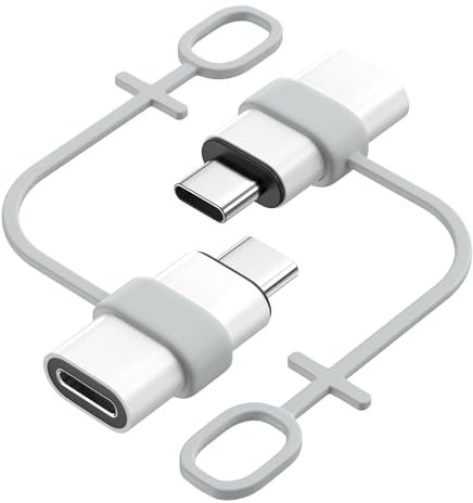 MoKo Adaptador Lightning a USB C 2 Piezas, Adaptador USB-C a Lightning para iPhone 15/16 Pro/16 Pro Max/Plus, Galaxy S24,iPad, NO para Auriculares/Auriculares/Unidad de Disco Duro/OTG Lightning,Blanco