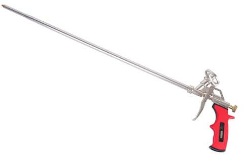 DAFEIKE Schaumspritzpistole Lange Schaumstoffpistole Isolierung 63cm PU Schaumpistole Schaumpistole Bauschaum, rot
